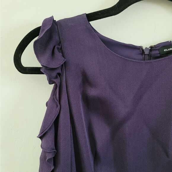 Club Monaco plum dress with cut-out sleeves Size 00 - Picture 5 of 16